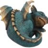 Fantasy Collection~ U4815P9 Forty Winks Dragon Figurine 29cm, Resin, Green, One Size