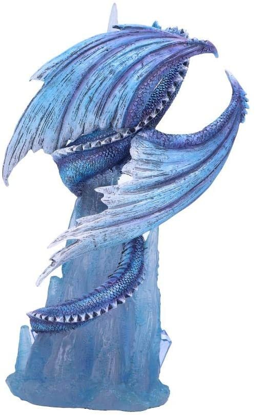 Fantasy Collection~ Crystal Custodian Blue Ice Dragon Figurine, Polyresin, One Size