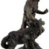 Magic  Collection~Norse God Tyr Battling Fenrir Bronze Finish Statue