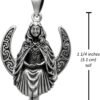Sterling Silver Seated Moon Goddess Pendant