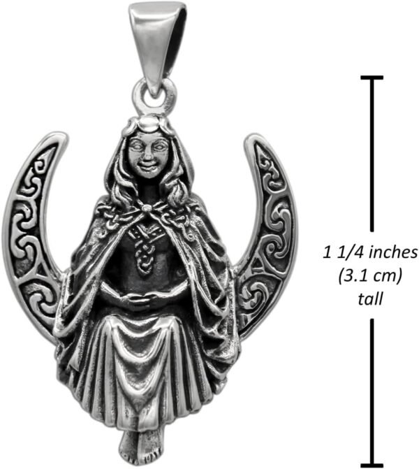 Sterling Silver Seated Moon Goddess Pendant