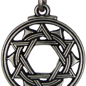 Soloman Pentant~Pewter Star of Inner Balance Hexagram Pendant Tantric Jewelry