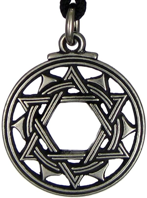 Soloman Pentant~Pewter Star of Inner Balance Hexagram Pendant Tantric Jewelry