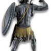 Magic  Collection~Spartan Warrior with Sword and Hoplite Shield Statue Silvered/Gold Accents