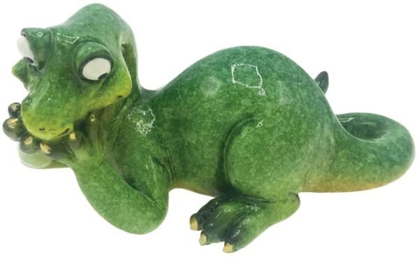 Animal Collection~ Green Noiseless Nessie Lock Ness Monster Figurine Ornament, Polyresin, One Size