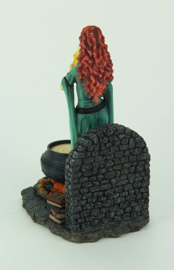 Magicun  Collection~Resin Statues Brigid Goddess Of Hearth & Home Standing Holding Sacred Flame Statue 7 X 9.5 X 5.5