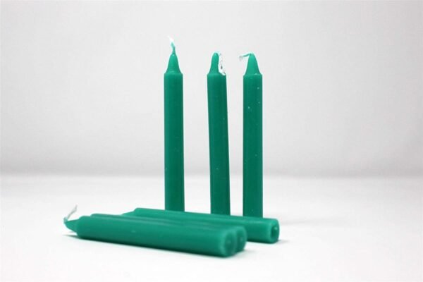 Home Decor~Pack of Twelve Green Luck Altar/Spell Candles