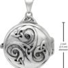 Sterling Silver Celtic Swirl with Hidden Pentacle Pentagram Locket