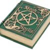 Wiccan Collection~Book of Spells Green 15.5cm, Resin, One Size