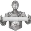 Mythology Collection~ Brave Knight Toilet Roll Holder 24cm Silver
