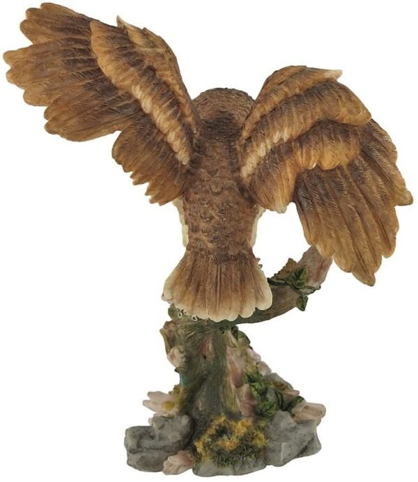 Magic  Collection~Owl Spreading Wings on Perch Statue