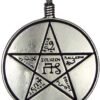 Soloman Pentant~Pewter Talisman Shield of Solomon Pentacle Pendant - 1.25 Inch Diameter