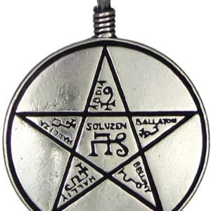 Soloman Pentant~Pewter Talisman Shield of Solomon Pentacle Pendant - 1.25 Inch Diameter