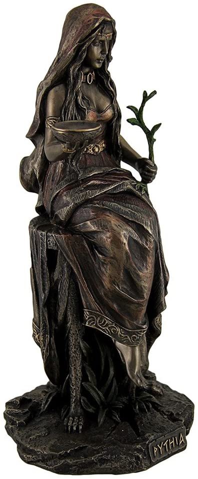 Magic  Collection~Pythia The Oracle of Delphi at The Temple of Apollo Bronzed Statue