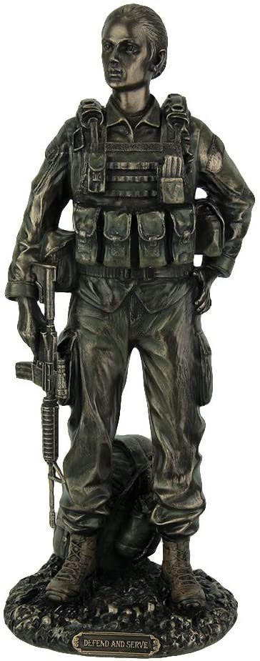 Magic  Collection~U.S. Female Soldier - Defend & Serve Statue Sculpture Figurine