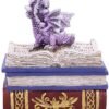 Nemesis Now U5014R0 Purple Dragonling Diaries Dragon Book Box, Polyresin, 11.3cm
