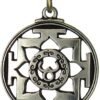 Soloman Pentant~Pewter Sri Trisula Yantra Hindu Goddess Pendant