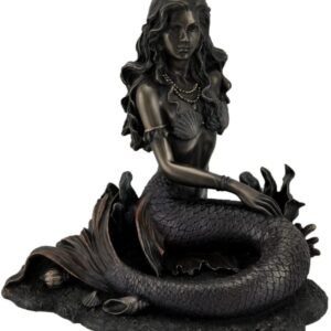 Magic  Collection~Enchanted Song Bronze Finish Mermaid Sitting On Ocean Floor Statue