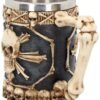 Dark Collection~Large Tankard of Skulls Mug 18cm Ivory