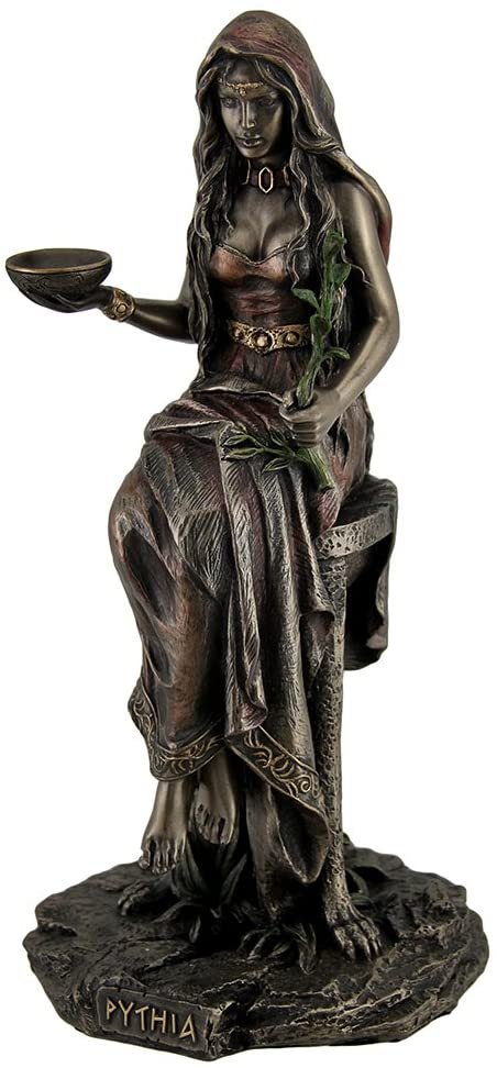 Magic  Collection~Pythia The Oracle of Delphi at The Temple of Apollo Bronzed Statue