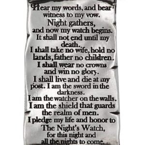 Magicun N.Giftware~Nights Watch Magnet 10cm Game of Thrones, Silver