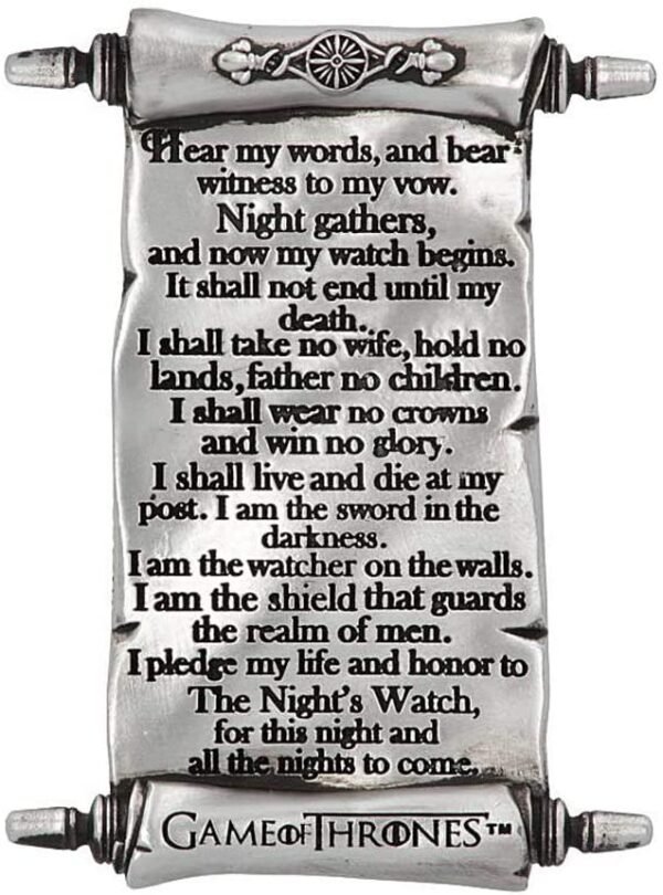 Magicun N.Giftware~Nights Watch Magnet 10cm Game of Thrones, Silver