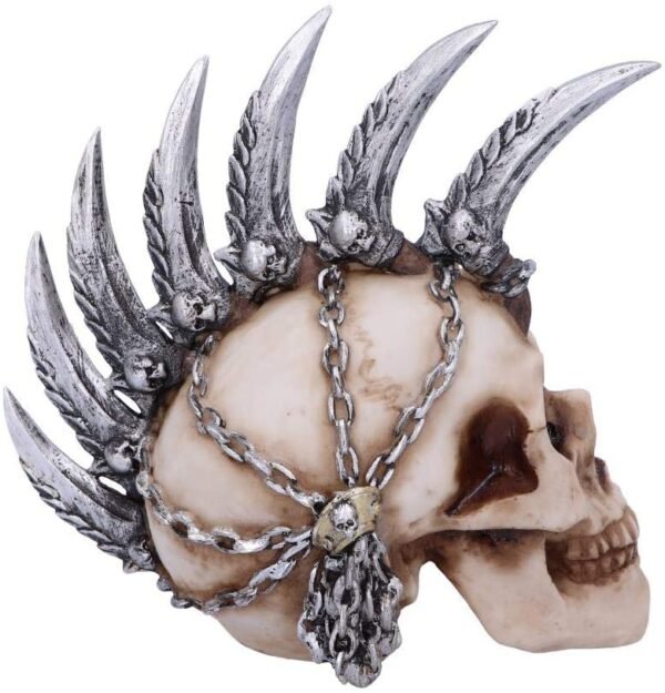Steampunk Collection~U4945R0 Chain Blade Mohican Mohawk Knife Skull Ornament