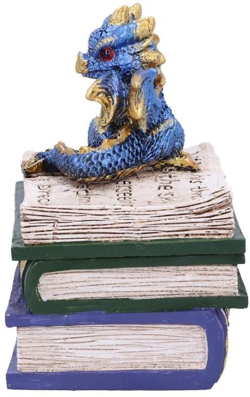 Fantasy Collection~ Blue Dragonling Diaries Dragon Book Box, Polyresin, One Size