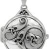 Sterling Silver Celtic Swirl with Hidden Pentacle Pentagram Locket