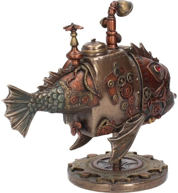 Steampunk Collection~Sub Piranha Figurine 22.5cm Orange, Resin