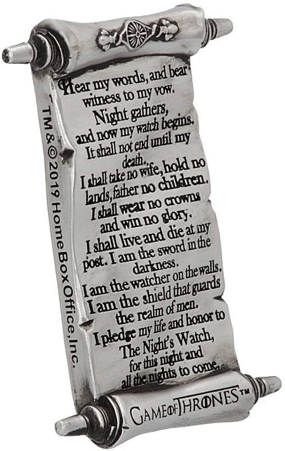 Magicun N.Giftware~Nights Watch Magnet 10cm Game of Thrones, Silver