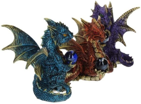 Fantasy Collection~ Orb Guardians Set of 3, Resin, Multi-Coloured, One Size