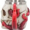 Dark Collection~B4695N9 Devoured Tankard 16cm, Resin w/stainless steel insert, Red, One Size