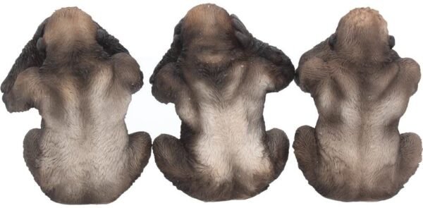 Animal Collection~ H3523J7 Three Wise Gorillas Figurine 13.5cm Black
