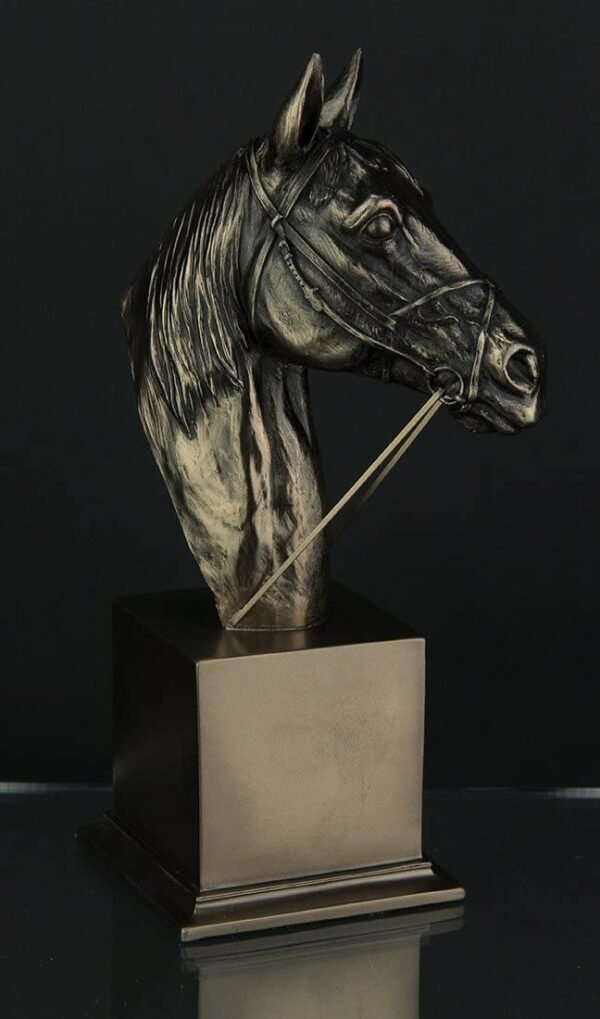 Magic  Collection~Stunning Bronze Finish Thoroughbred Horse Bust Statue