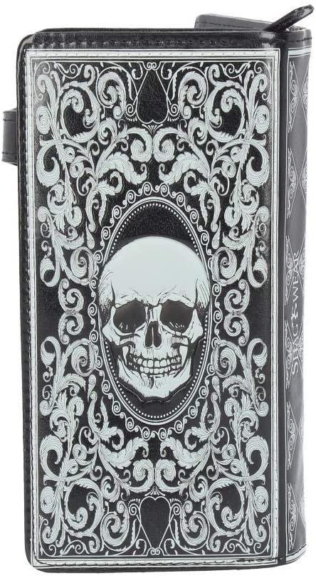 Dark Collection~C3550J7 Skull Tarot Purse 19cm Black, PU, 18.5cm