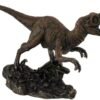 Magicun  Collection~Highly Detailed Velociraptor Dinosaur Bronzed Statue Hand Painted Raptor