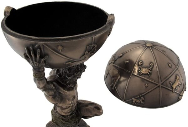 Magic  Collection~Kneeling Atlas Holding Heavens Statue/Trinket Box