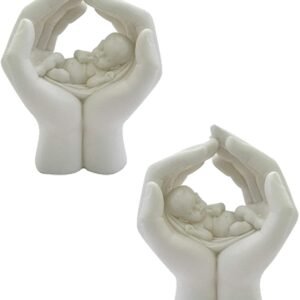 Light Collection~Shelter Set of 2 7cm, Resin, White