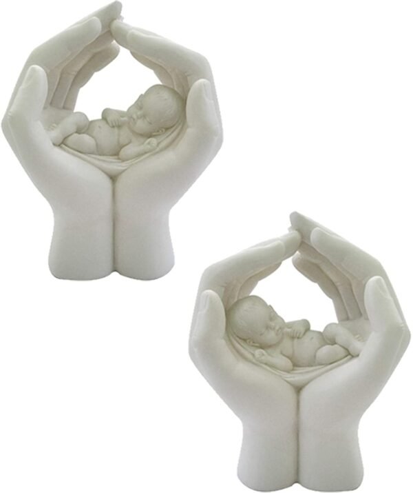 Light Collection~Shelter Set of 2 7cm, Resin, White