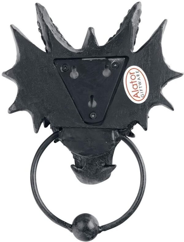 Magicun N.Giftware~Nemesis Black Dragon Door Knocker - 20cm / 8"