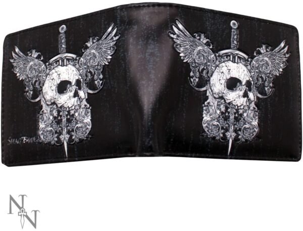 Dark Collection~Skull & Wings Wallet 10cm Black, PU, 11cm