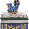 Fantasy Collection~ Blue Dragonling Diaries Dragon Book Box, Polyresin, One Size
