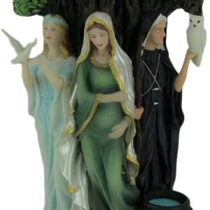 Magic  Collection~Resin Statues Danu Irish Triple Goddess of The Tuatha De Danann Statue 6 X 10.5 X 5 Inches