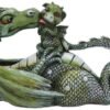Fantasy Collection~ Sweetest Moment Green Dragon and Dragonling Kissing Figurine, Polyresin, 20.2cm