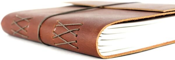 Witchcraft~Leather Journal Writing Notebook - Rustic Handmade Leather Bound Journals for Men and Women - Unlined Paper 240 Pages, Leather Book Diary Notebook (Brown, 7 x 5)