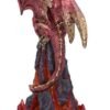 Fantasy Collection~ Volcanic Victory Red Magma Lava Dragon Figurine, Polyresin, 25.7cm