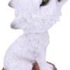 Animal Collection~ U5005R0 Cub White Winter Wolf Bobble Head Figurine, Polyresin, 11cm