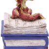 Magicun N.Giftware~Red Dragonling Diaries Dragon Book Box, Polyresin, 11.3cm