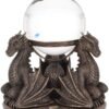Fantasy Collection~ Dragons Prophecy Crystal Ball Holder 18.5cm Bronze, Resin
